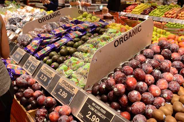 The interior of a Loblaws grocery store at Maple Leaf Gardens.