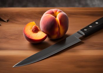 How to cut a peach into slices
