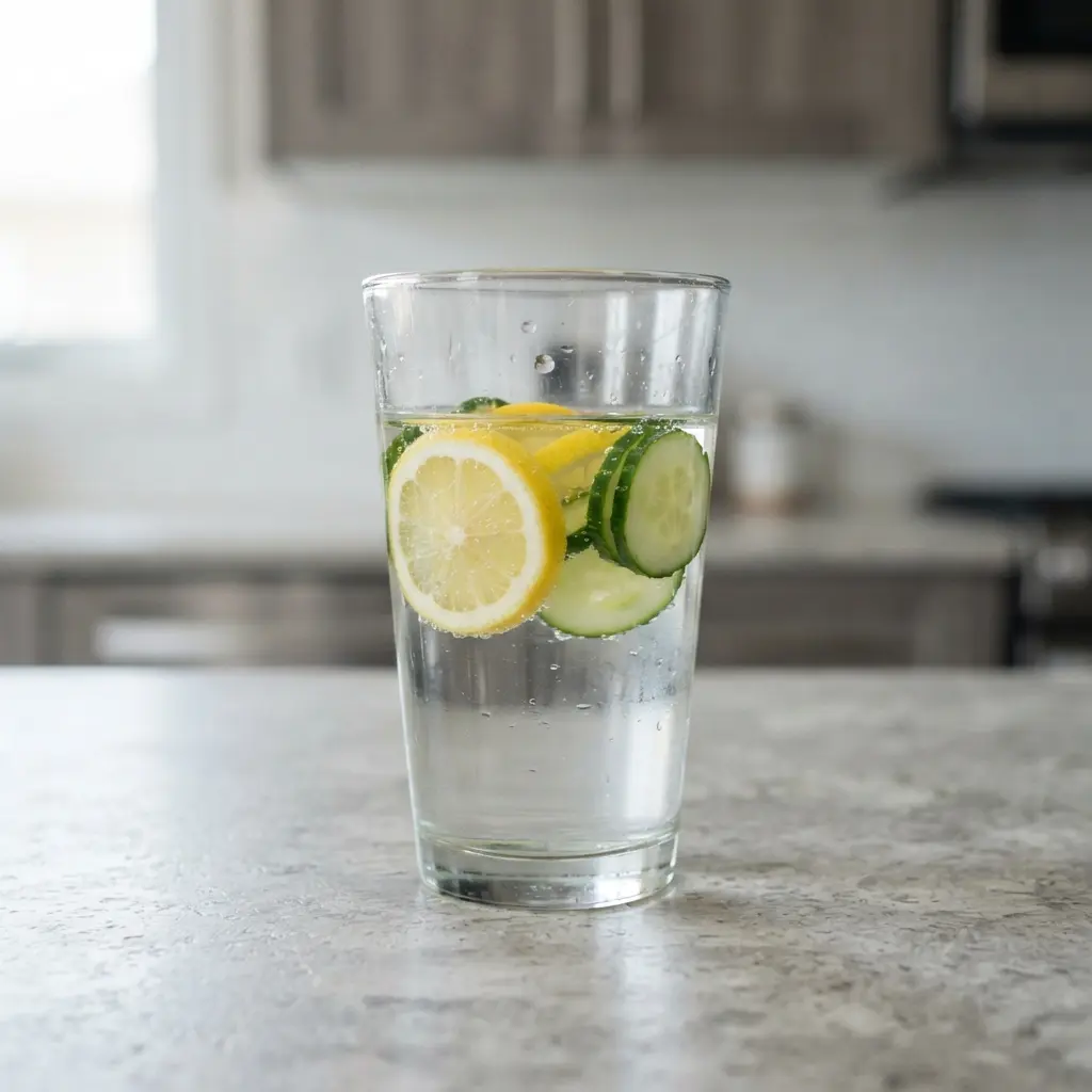 Infused water with citrus, a common hydration tip in the alkaline diet trend.
