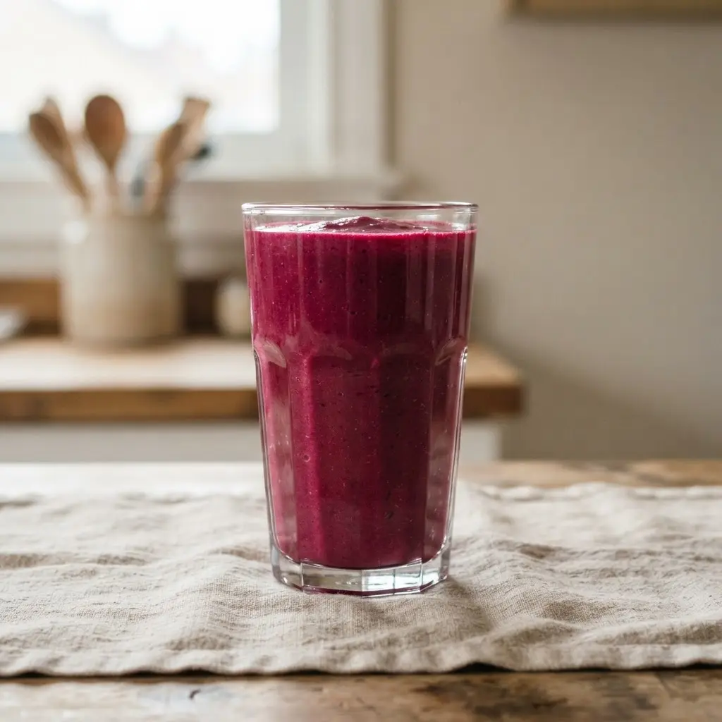 A tropical carrot smoothie with mango and pineapple, creating a sweet and sunny drink.