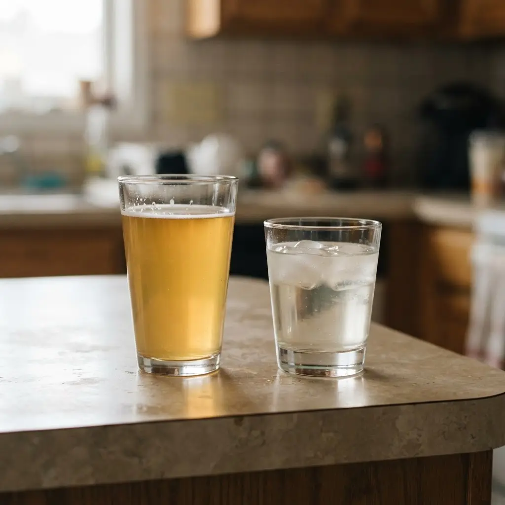 A selection of alcoholic beverages, highlighting the concept of mindful consumption and calorie intake.