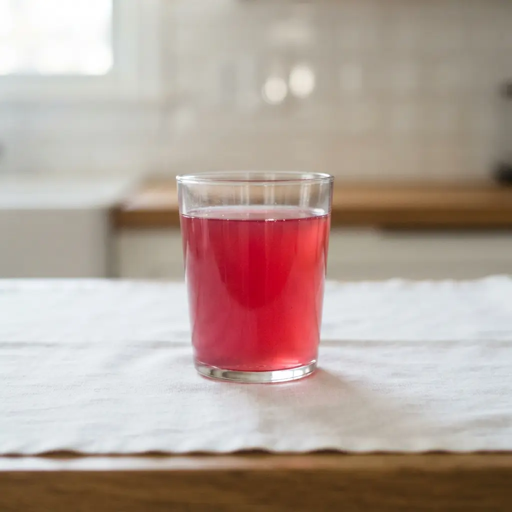 A tart and sweet strawberry rhubarb juice blend, a vibrant spring juice recipe.