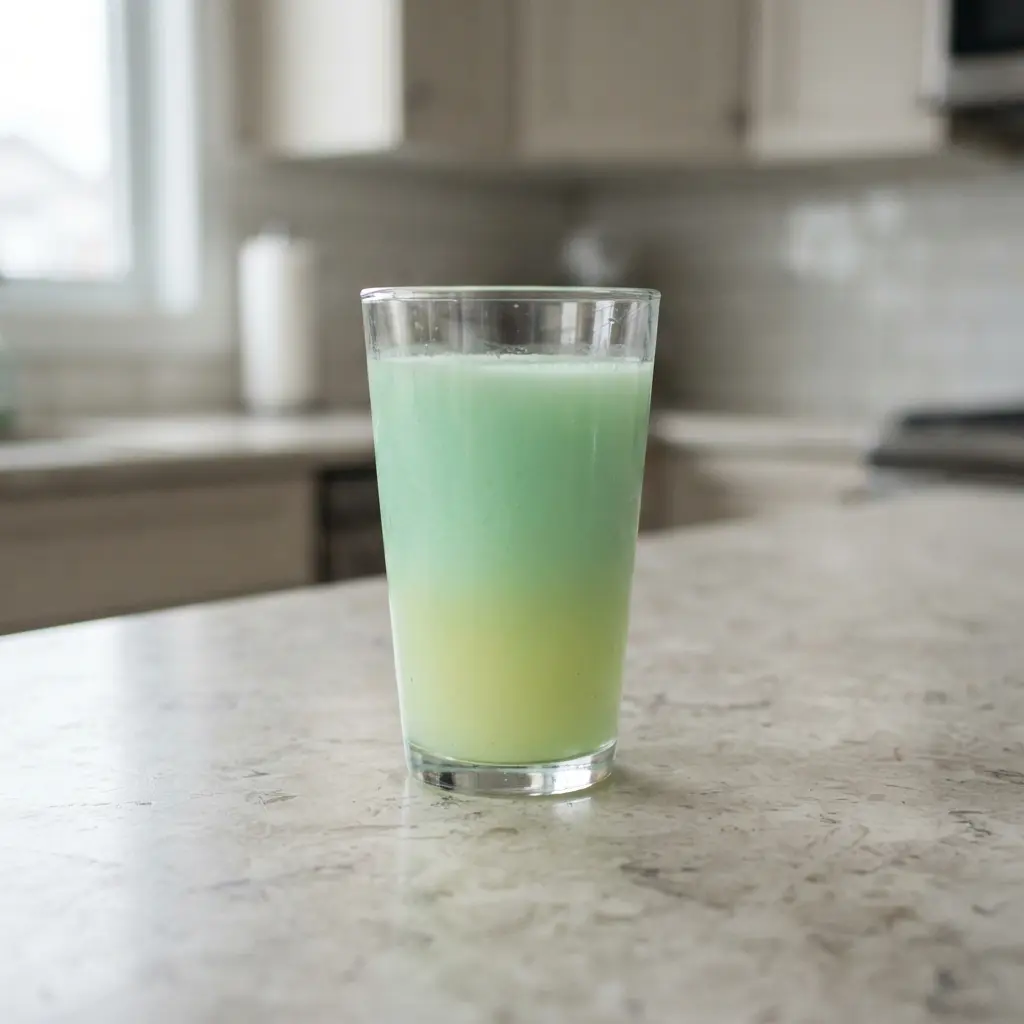 Refreshing mint kiwi pear cooler, a light and perfect spring juice recipe idea.