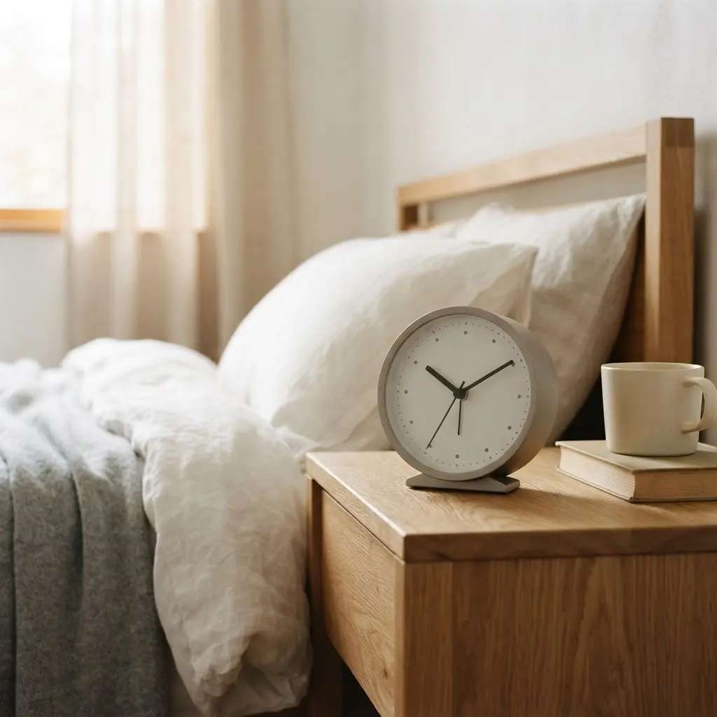 A visual calendar showing consistent bedtime and wake-up times marked for each day.