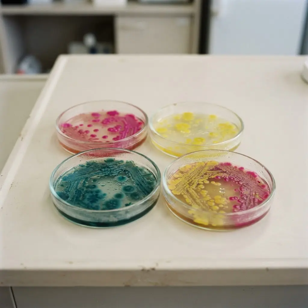 A colorful depiction of diverse gut bacteria, showing the microbiome's role in digestion and weight.