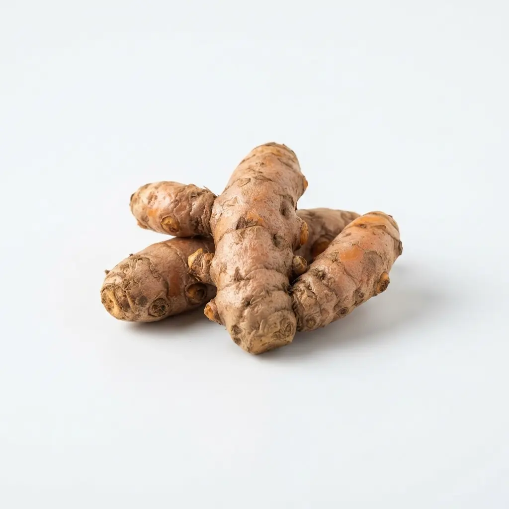 Turmeric on a clean white background.