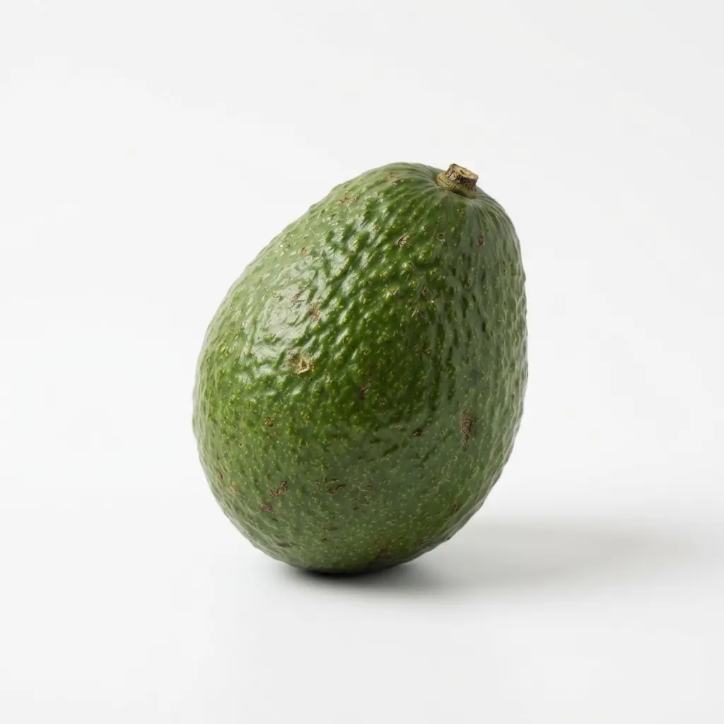 Avocado on a clean white background.