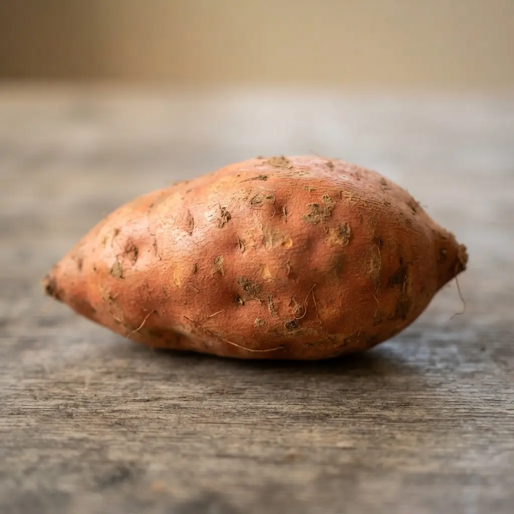 Sweet potatoes in close-up.