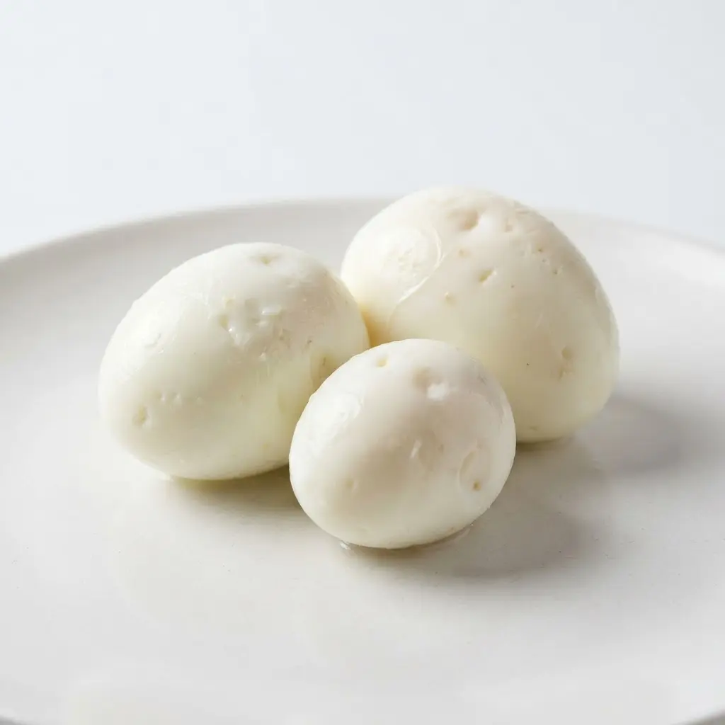 Boiled eggs on a clean white background.