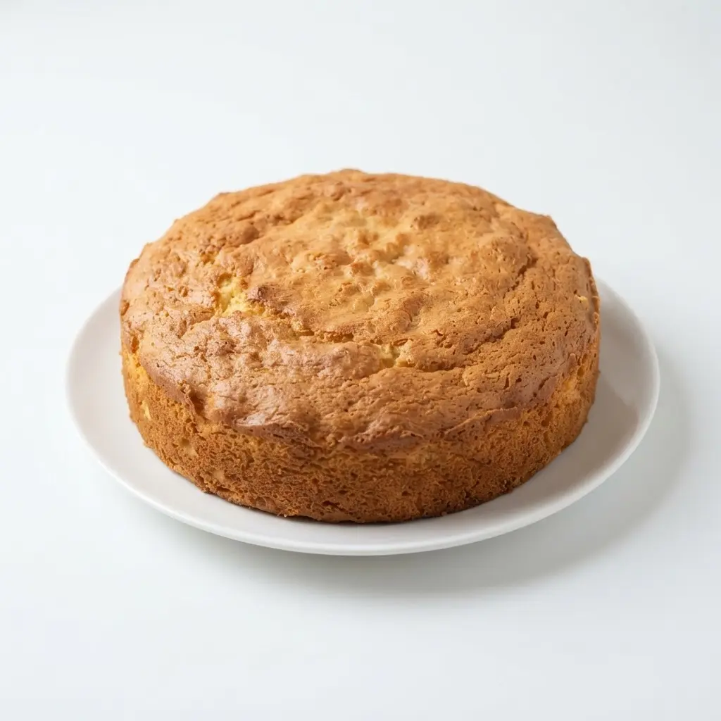 Baked cake on a clean white background.