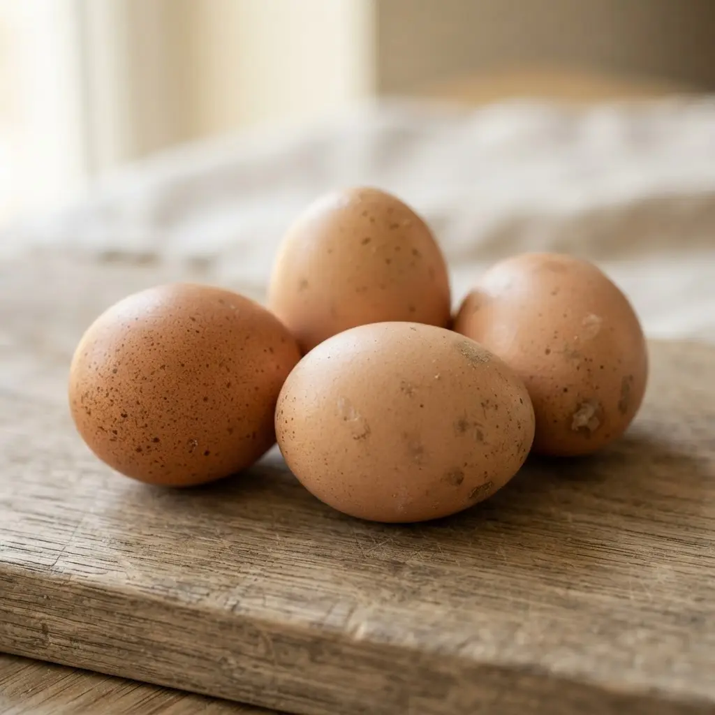 Eggs in close-up.