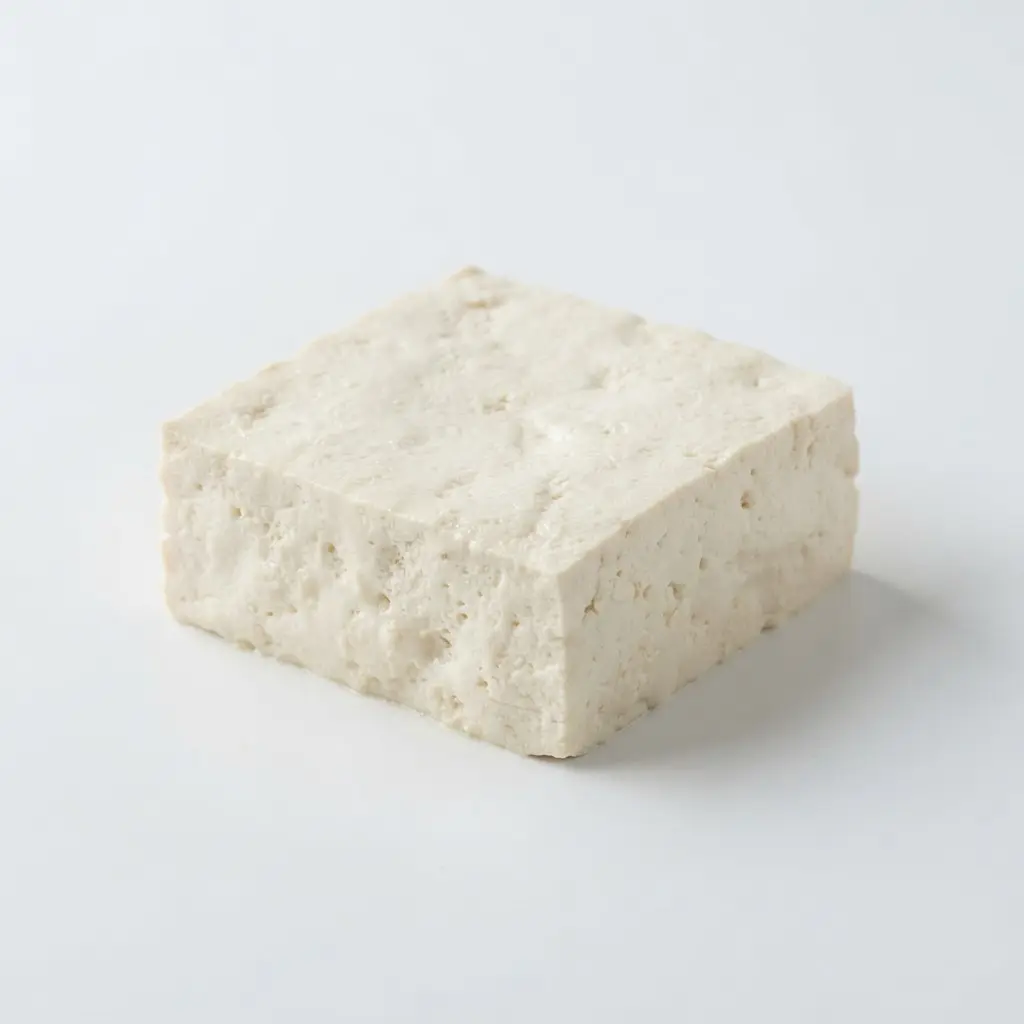 Tofu on a clean white background.