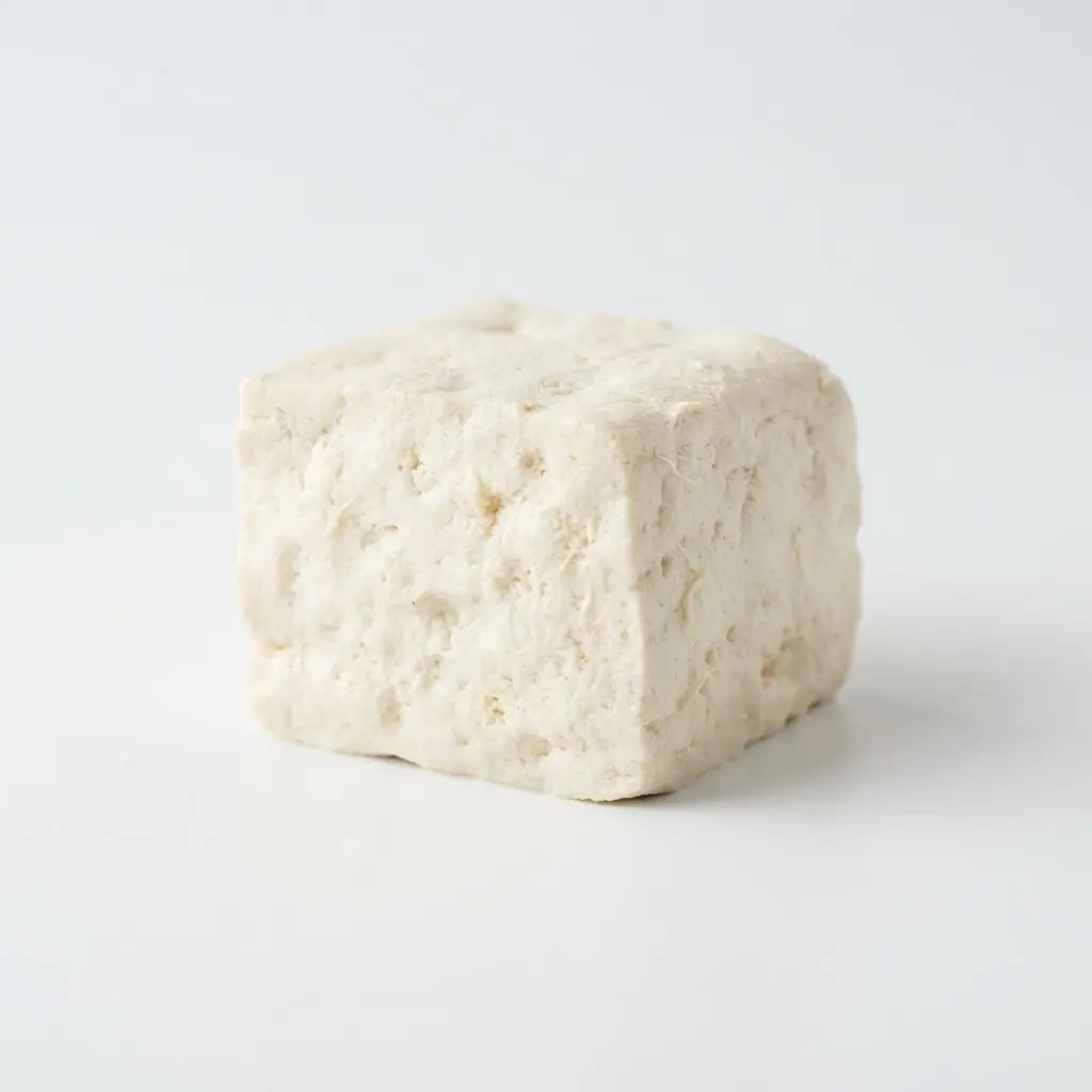 Tofu on a clean white background.