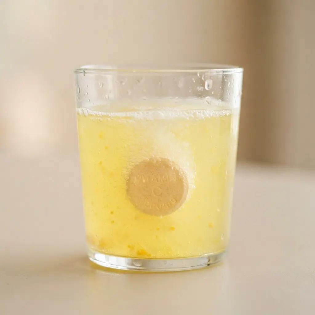 Fresh lemon slices, mint, and chilled lemonade in a clear glass for vitamin C immune support.