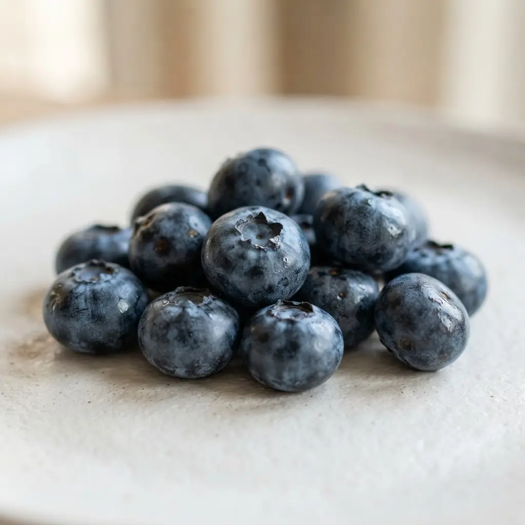 Blueberries in close-up.