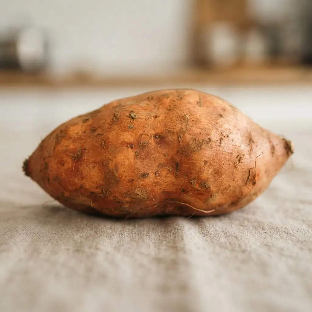 Sweet potato in close-up.