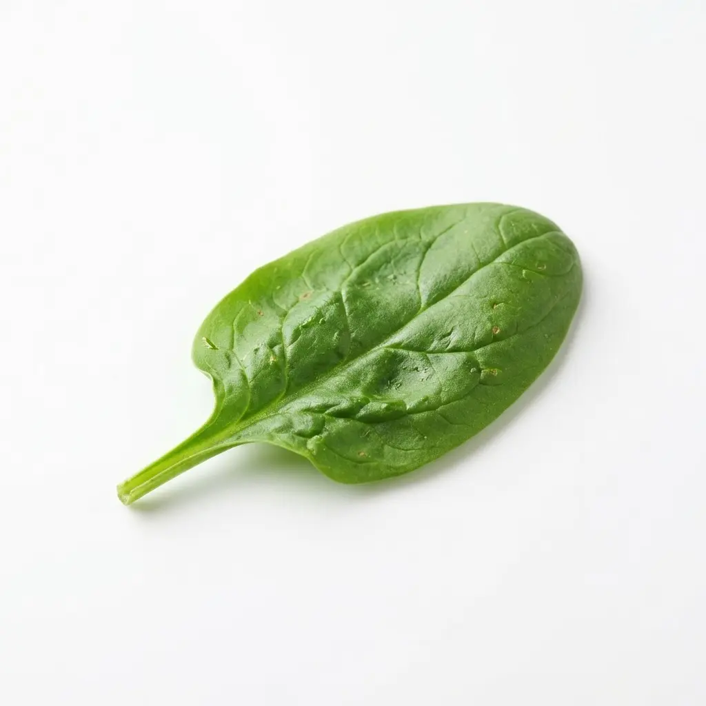 Spinach on a clean white background.