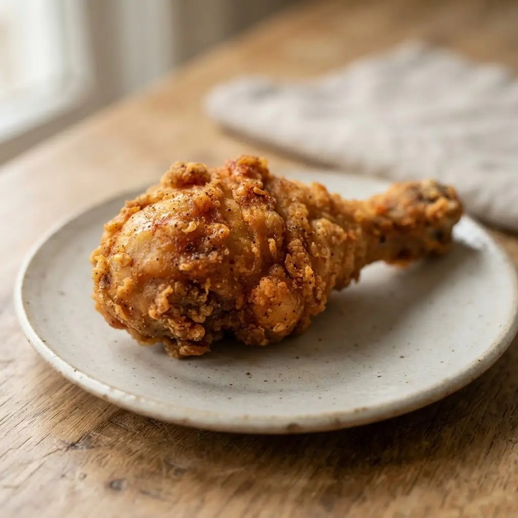Fried chicken in close-up.