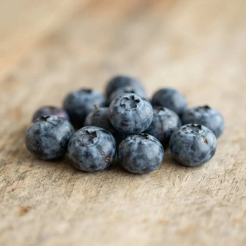 Blueberries in close-up.