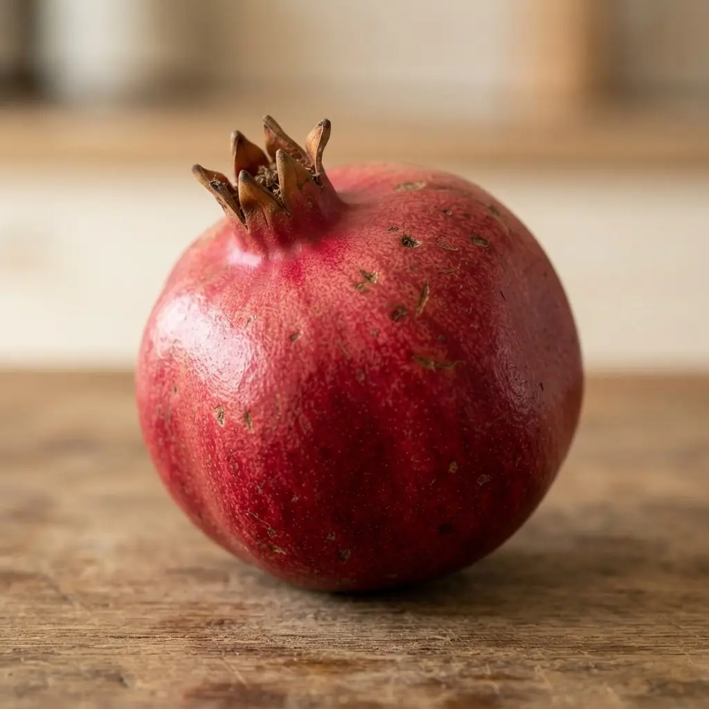 Pomegranate in close-up.