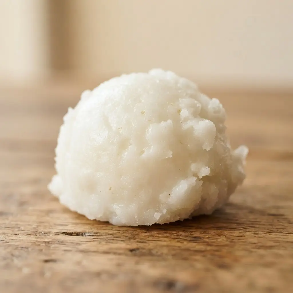 Coconut oil in close-up.