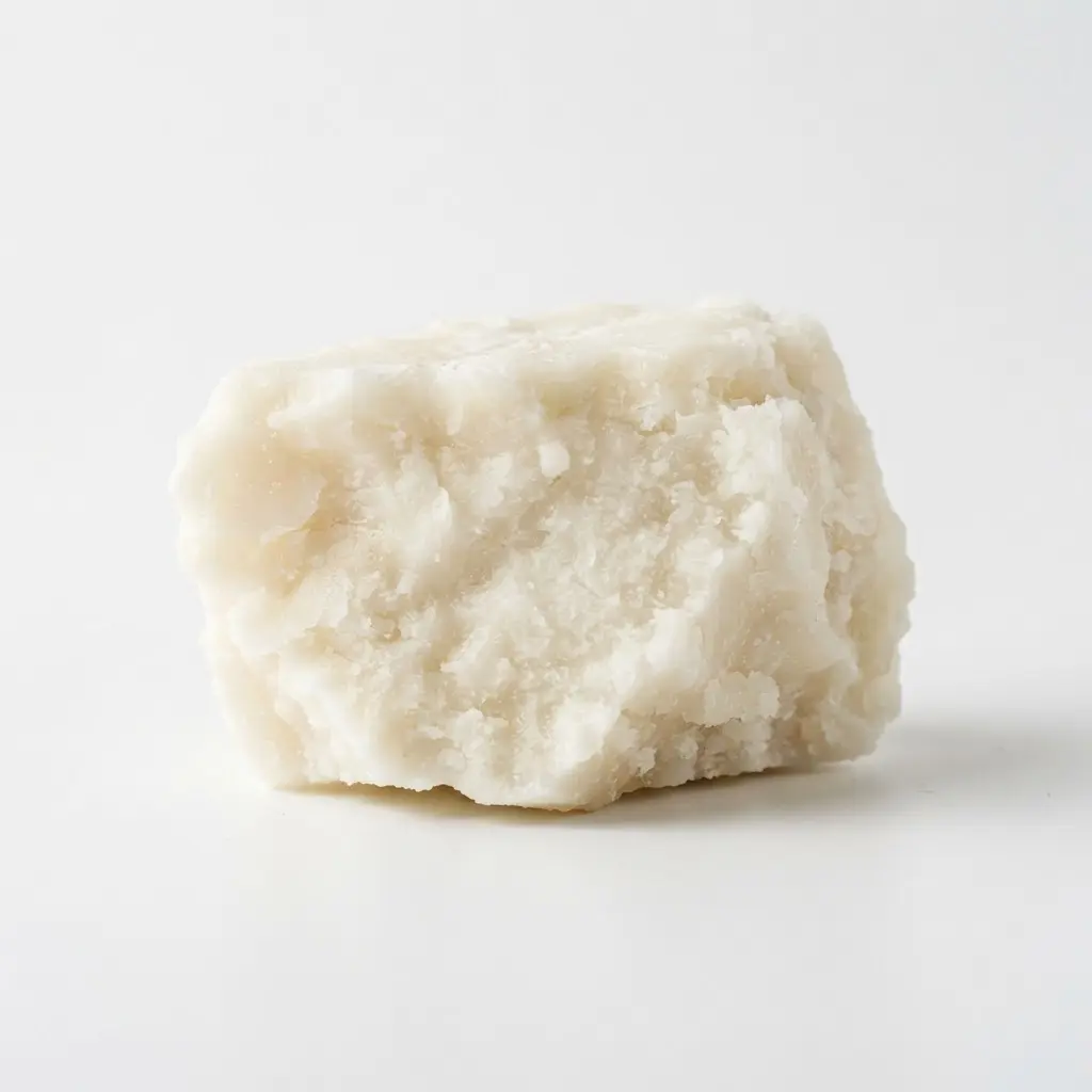 Coconut oil on a clean white background.