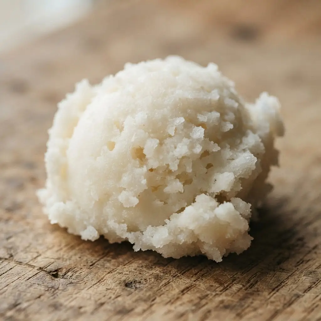 Coconut oil in close-up.