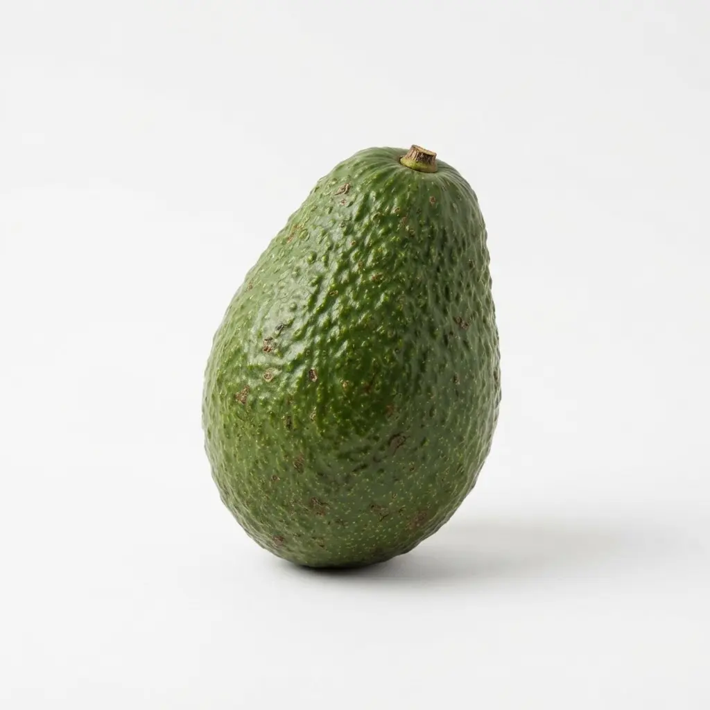 Avocado on a clean white background.