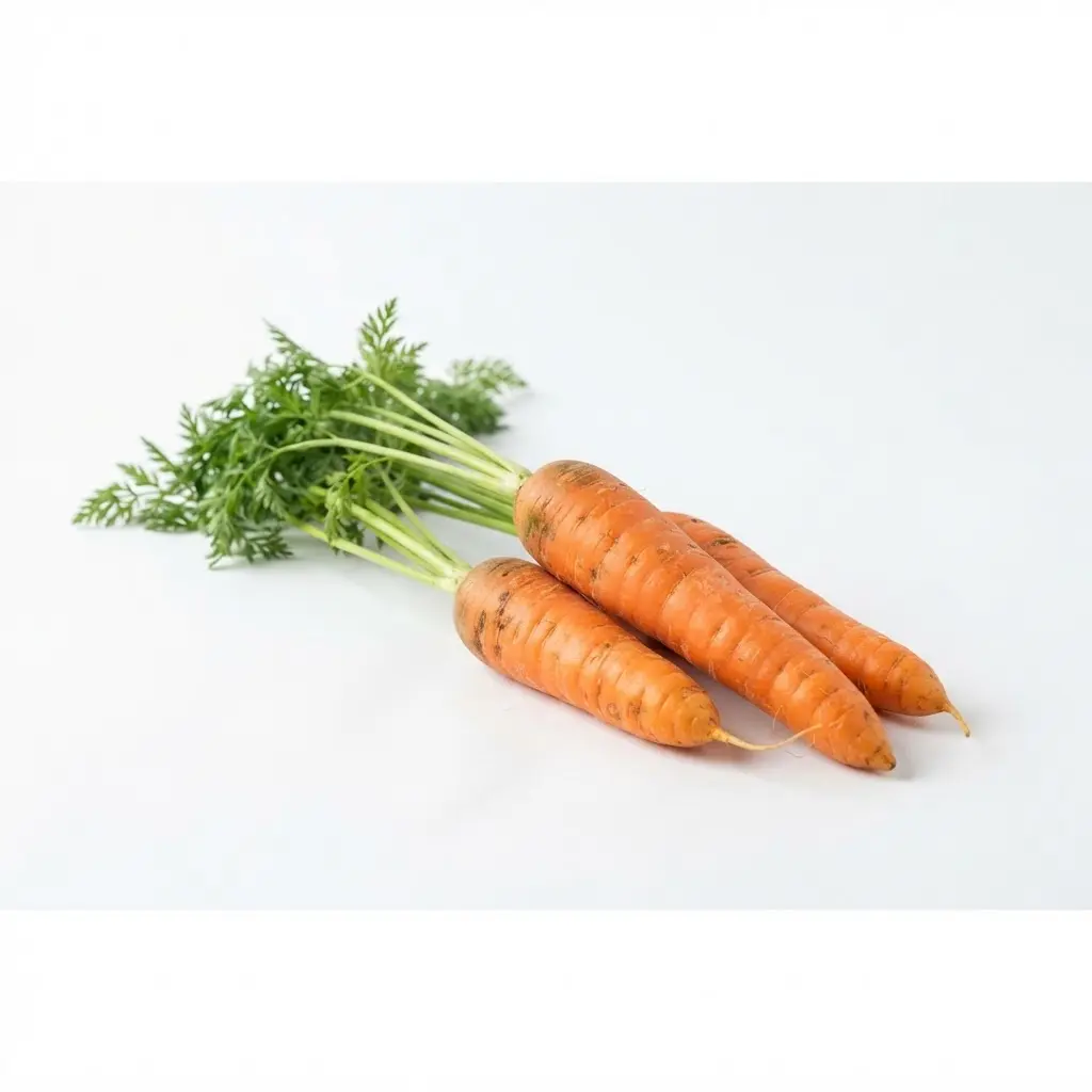 Carrots on a clean white background.