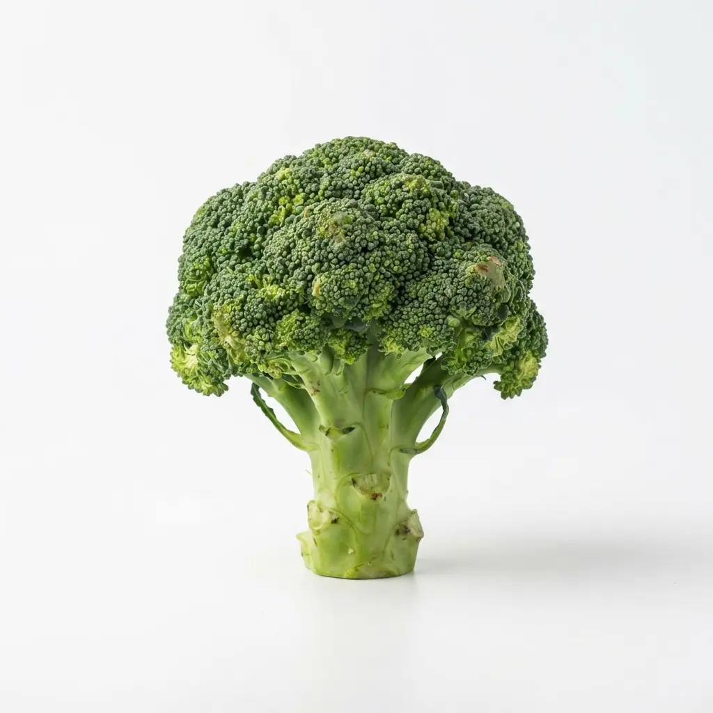 Broccoli on a clean white background.