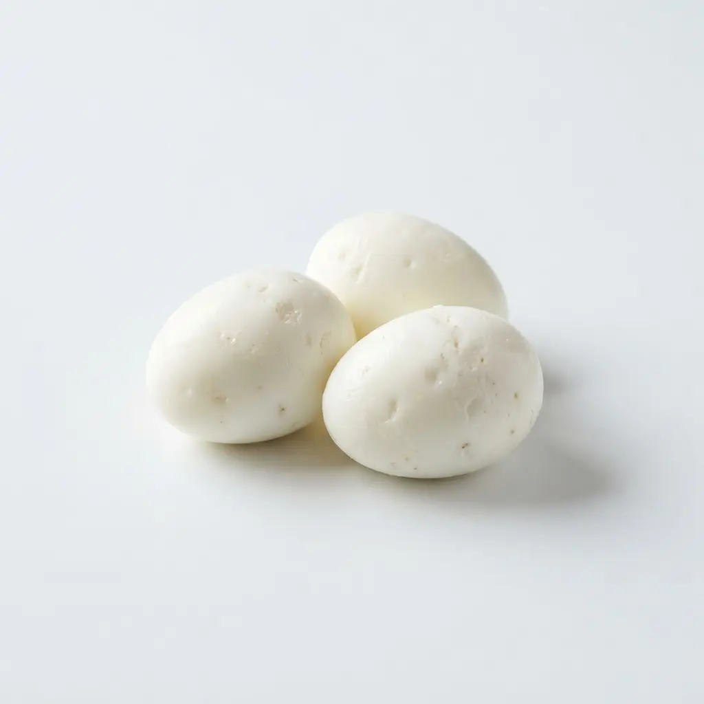 Boiled eggs on a clean white background.