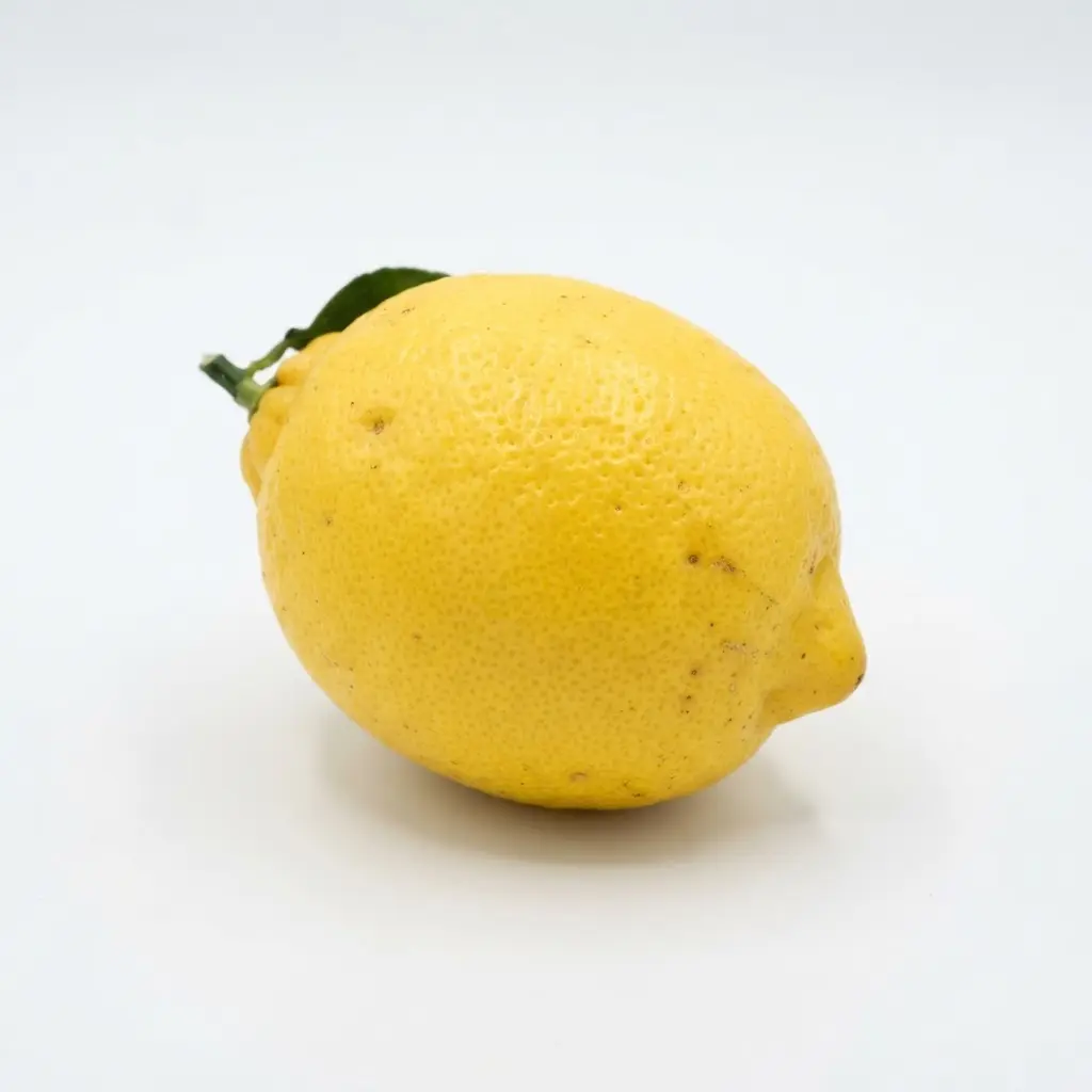 Lemon on a clean white background.